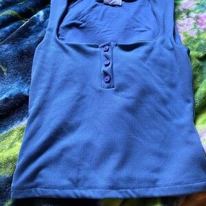 Blue Sleeveless Top